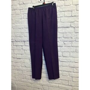 Alison Daley Purple Elastic Waist Pull On Trousers Pants Women's Size 14